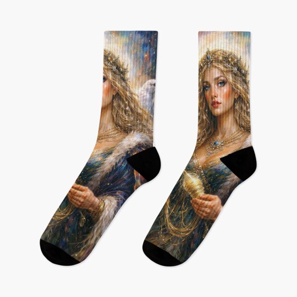 Item preview, Frigg – The Divine Queen of Norse Mythology Painting designed and sold by GalleryKauffeld.