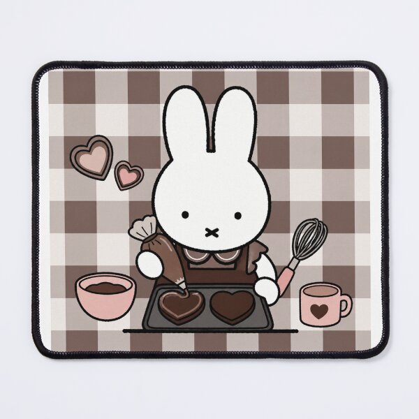 Item preview, Cute Bunny Baking Heart Cookies -  Miffy Inspired designed and sold by Cozy Moss Studio.