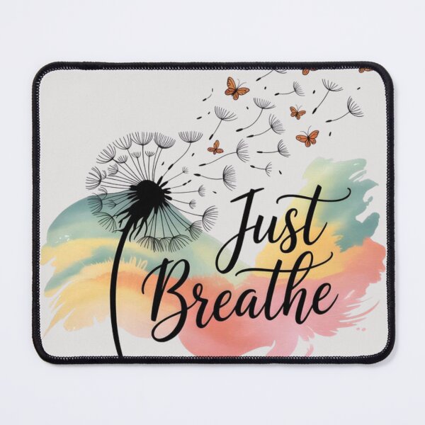 Item preview, Just Breathe – Minimalist Inspirational Quote Design designed and sold by RajDeals.
