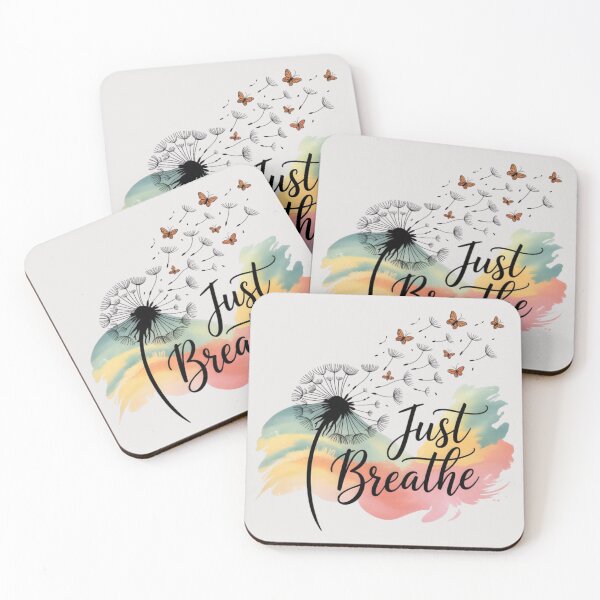 Item preview, Just Breathe – Minimalist Inspirational Quote Design designed and sold by RajDeals.