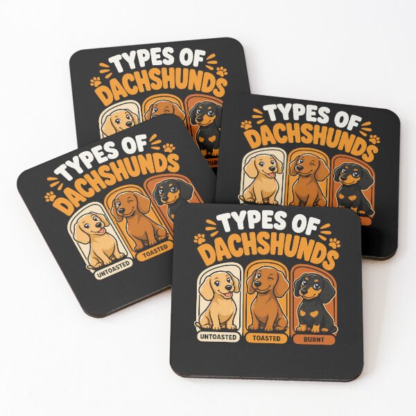 Item preview, Types of Dachshunds Weiner Cute Dog Design designed and sold by rafaeltto.