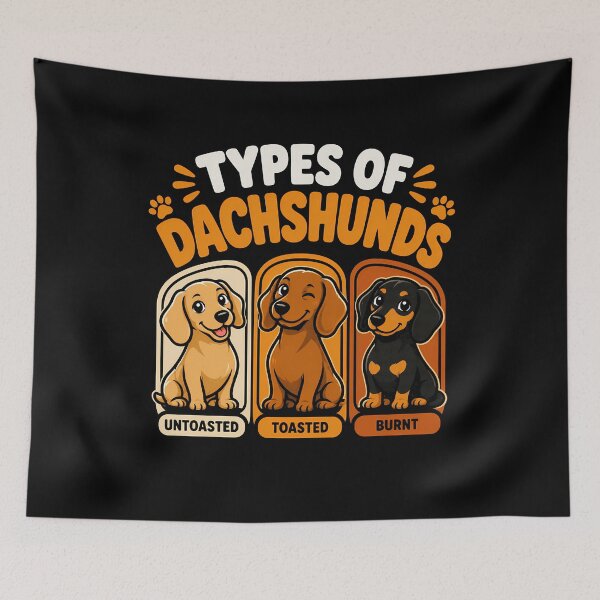 Item preview, Types of Dachshunds Weiner Cute Dog Design designed and sold by rafaeltto.