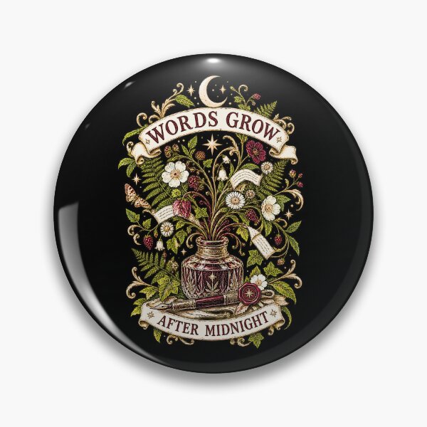 Item preview, Words Grow After Midnight – Botanical Poetcore Writer Art designed and sold by Pietro Bari.