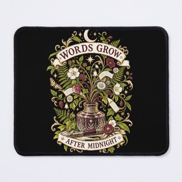 Item preview, Words Grow After Midnight – Botanical Poetcore Writer Art designed and sold by Pietro Bari.