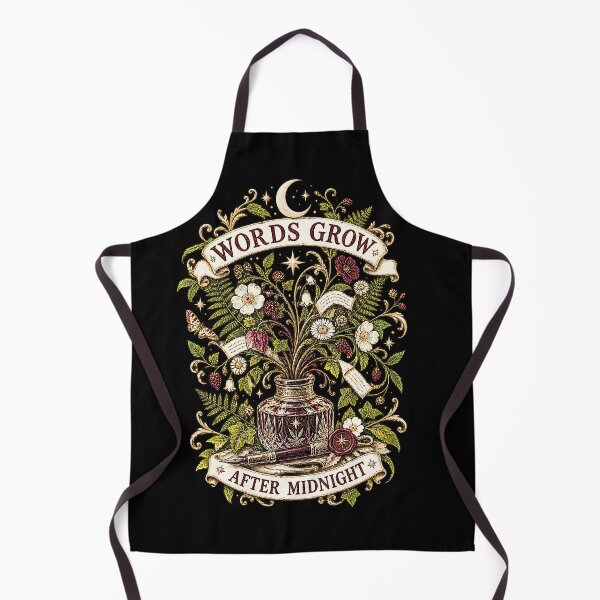 Item preview, Words Grow After Midnight – Botanical Poetcore Writer Art designed and sold by Pietro Bari.