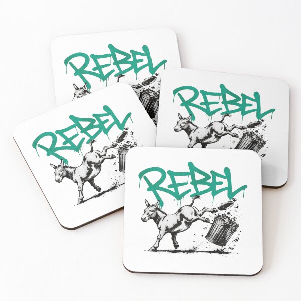 Item preview, Rebel Graffiti Donkey Kicking Ass Urban Trash Art designed and sold by zoljo.