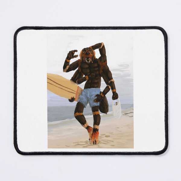 Item preview, Six-Armed Canine Surfer at the Beach designed and sold by Catsi-Nook-Art.