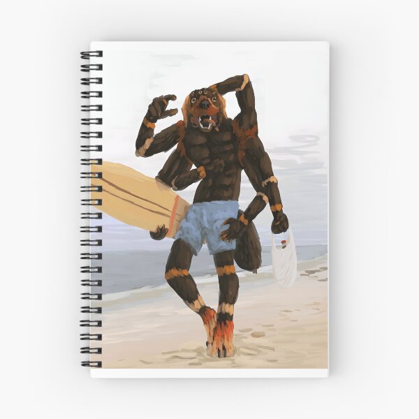 Item preview, Six-Armed Canine Surfer at the Beach designed and sold by Catsi-Nook-Art.