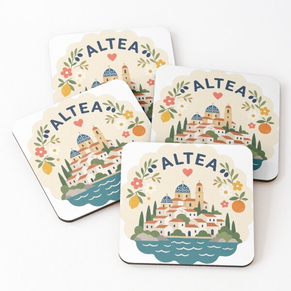 Item preview, Altea Spain Travel Souvenir Modern Folk Art designed and sold by VisualArtsOasis.
