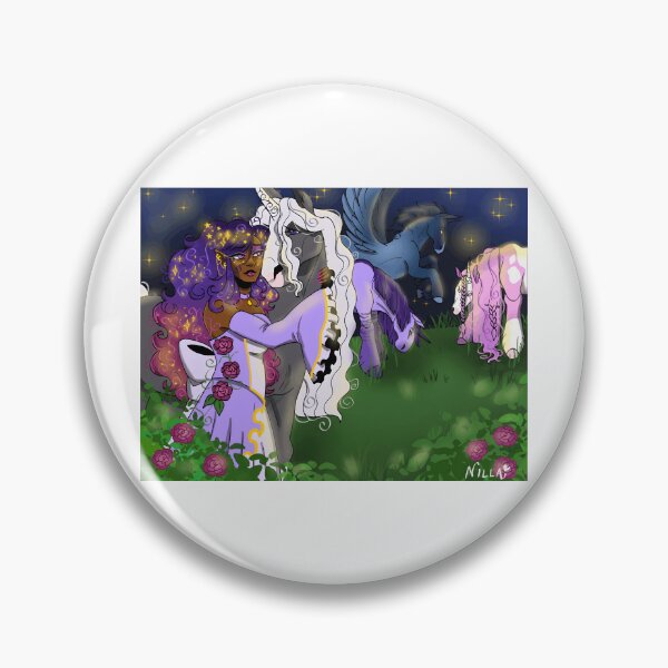 Item preview, Enchanted Night with Unicorns and Magical Woman designed and sold by Catsi-Nook-Art.