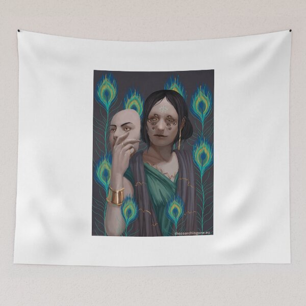 Item preview, Surreal Portrait with Multiple Eyes and Mask designed and sold by Catsi-Nook-Art.