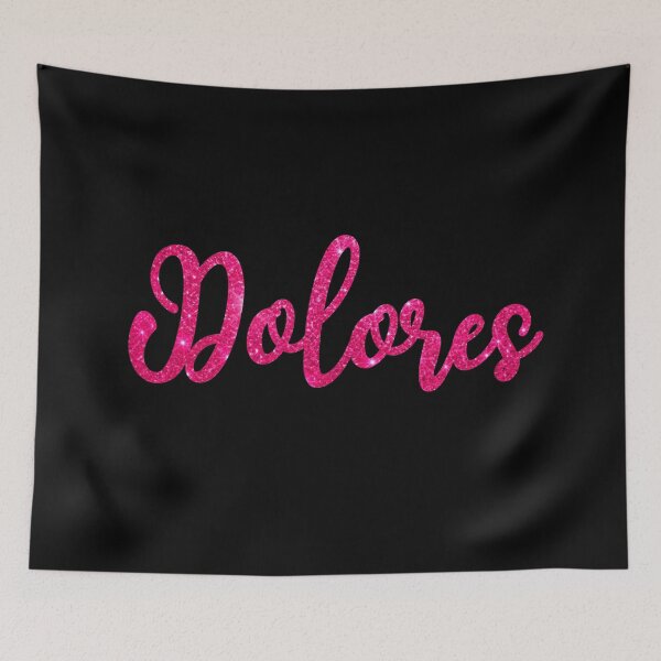 Item preview, Dolores Hot Pink Sparkly Personalised Name Design designed and sold by CamilasPrints.