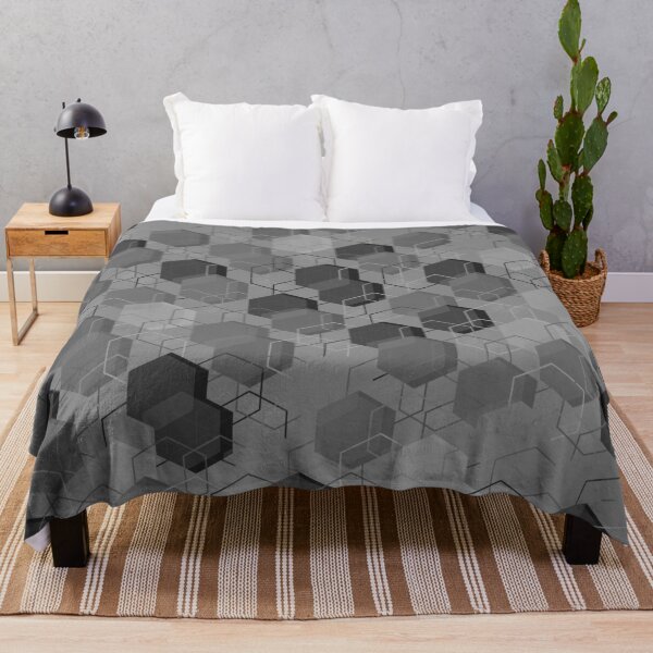 Item preview, Layered Hexa Network – Monochrome Grid designed and sold by TexSta.