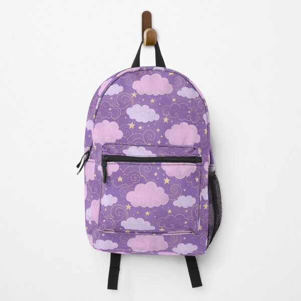 Item preview, Dreamy starry night purple clouds stars magical pattern designed and sold by Abyssal Wares.