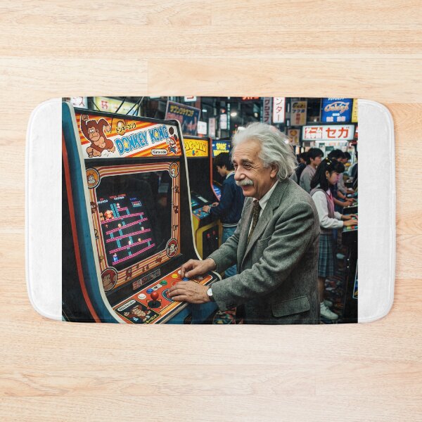 Item preview, Albert Einstein Playing Donkey Kong Arcade in Tokyo designed and sold by NiceArtsPlace.