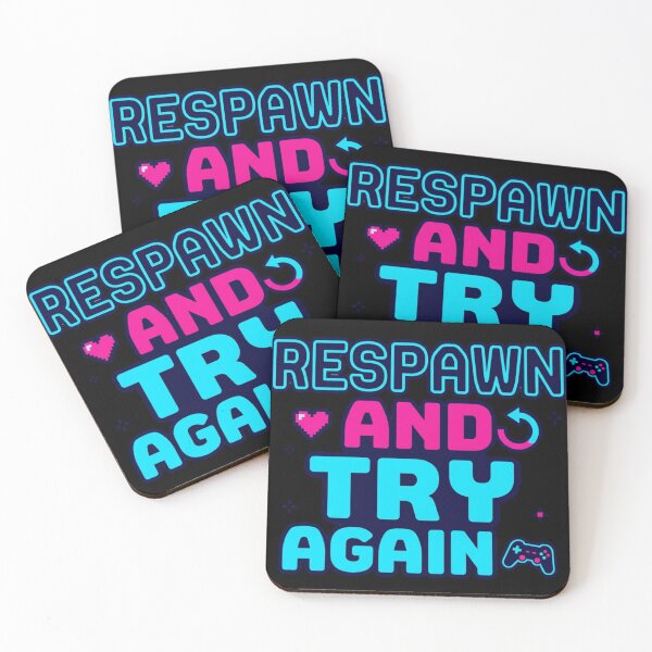 Item preview, Respawn And Try Again Funny Gamer Motivation Quote designed and sold by EpicInks24.