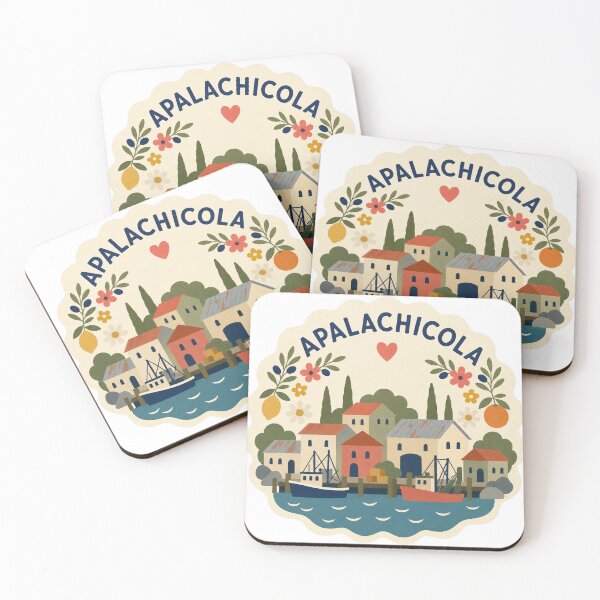 Item preview, Apalachicola USA Travel Souvenir Modern Folk Art designed and sold by VisualArtsOasis.