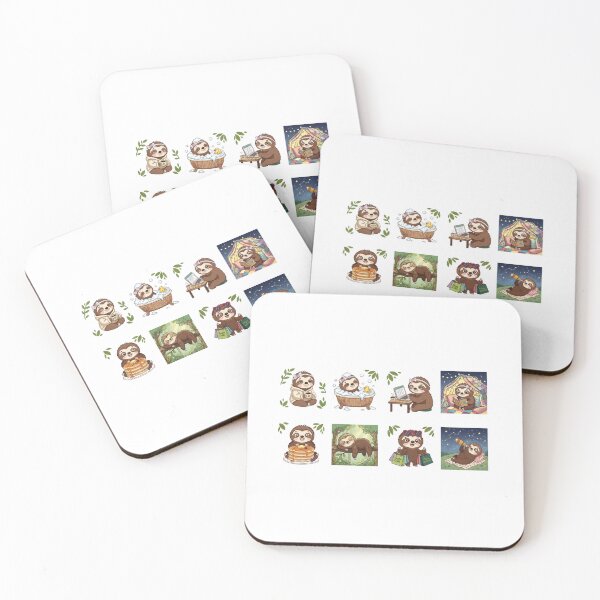 Item preview, Sloth Cute Moments Sticker Collection designed and sold by WillowerStudio.