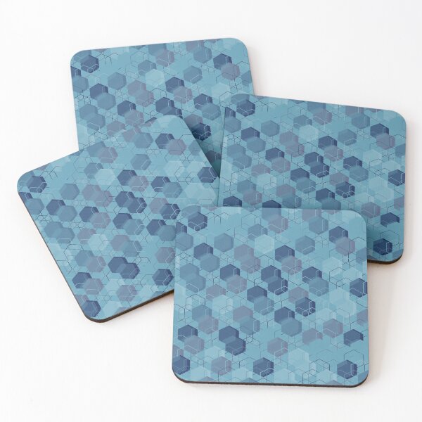Item preview, Layered Hexa Network – Aqua Circuit designed and sold by TexSta.
