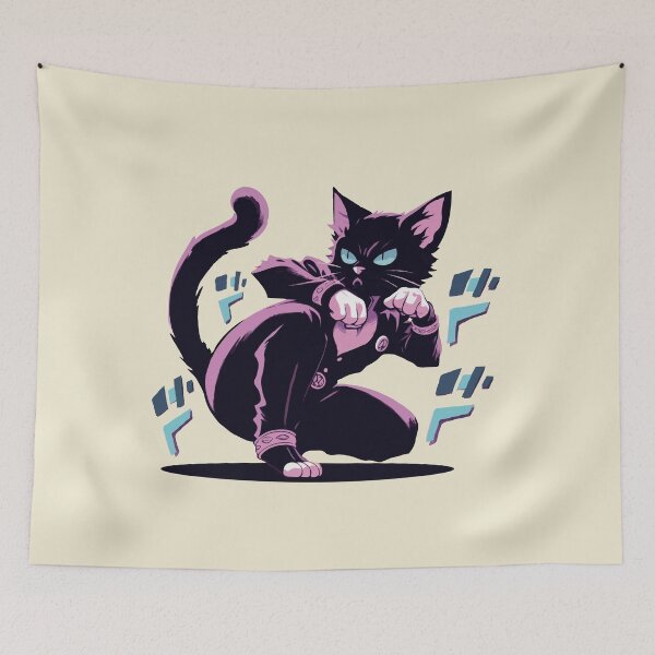 Item preview, Black Cat Battle Pose designed and sold by Gkinoki.