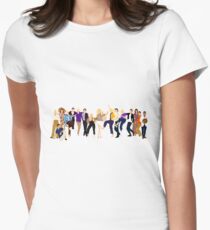 Mama Mia hier gehen wir wieder transparenten Hintergrund Tailliertes T-Shirt für Frauen