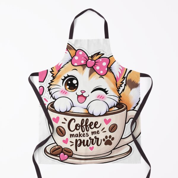 Item preview, Cute Cat in Coffee Cup – Kawaii Calico Kitten Coffee Lover Sticker designed and sold by ghatwalsachin.