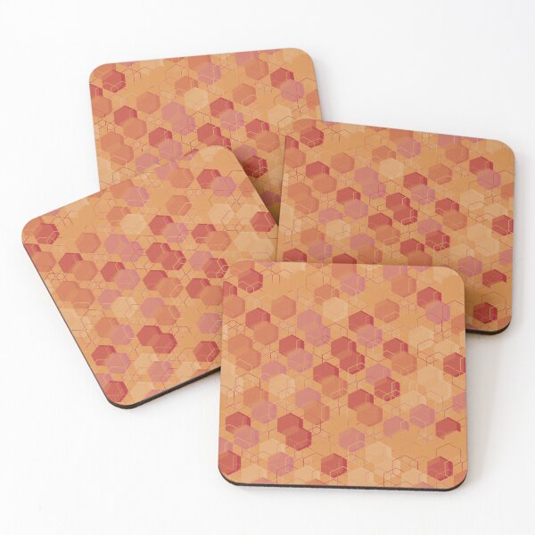 Item preview, Layered Hexa Network – Solar Orange designed and sold by TexSta.