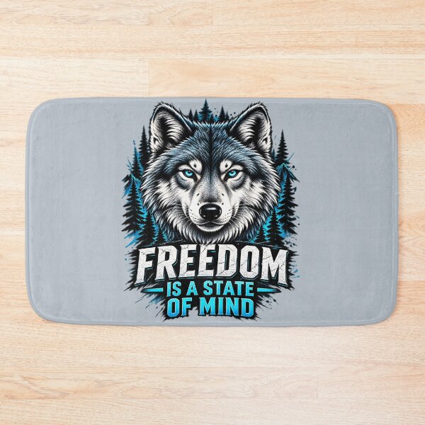 Item preview, Freedom Is a State of Mind Wolf | Wilderness Spirit designed and sold by FABIOLA1970.