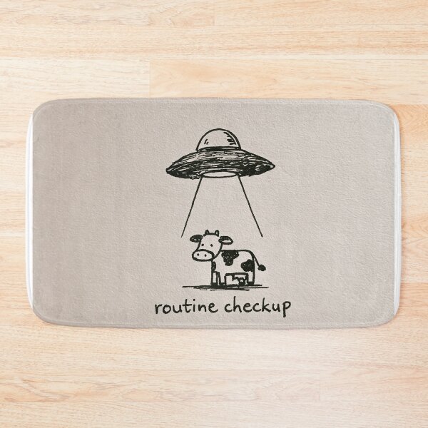 Item preview, Routine Checkup - Funny Cow UFO Abduction Minimal Art designed and sold by lautir.
