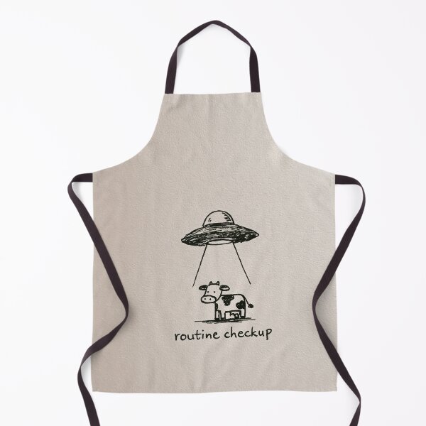 Item preview, Routine Checkup - Funny Cow UFO Abduction Minimal Art designed and sold by lautir.