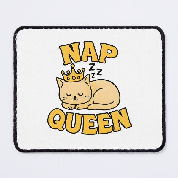 Item preview, Nap Queen Cute Sleeping Cat Golden Crown Retro Cartoon designed and sold by Photo-Sphere101.