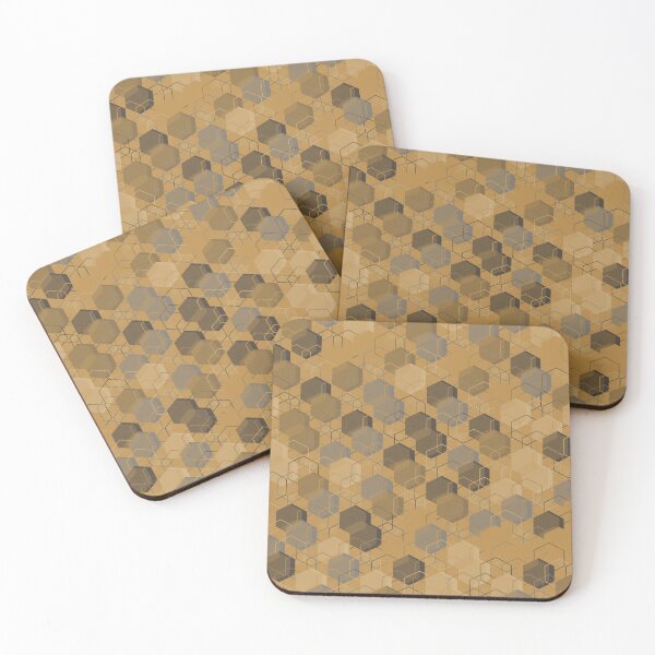 Item preview, Layered Hexa Network – Golden Circuit designed and sold by TexSta.