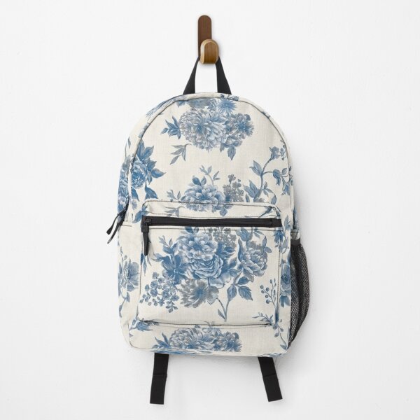 Item preview, Blue & White Toile Floral Bouquet – Watercolor Botanical designed and sold by FawnFeatherCo.