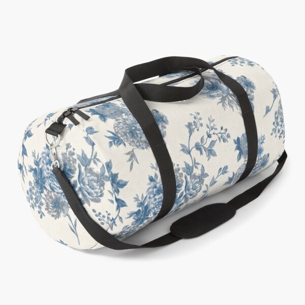 Item preview, Blue & White Toile Floral Bouquet – Watercolor Botanical designed and sold by FawnFeatherCo.