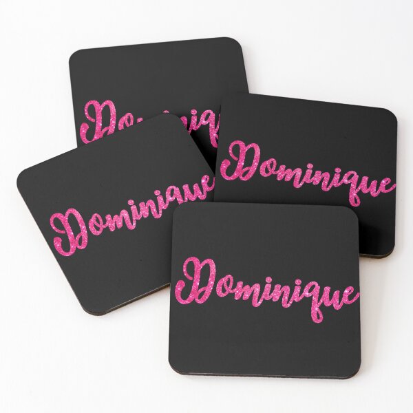 Item preview, Dominique Hot Pink Sparkly Personalised Name Design designed and sold by CamilasPrints.