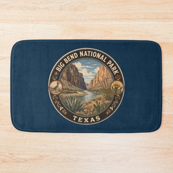 Item preview, Big Bend National Park Texas Illustration Travel Art Badge designed and sold by KrisSidDesigns.