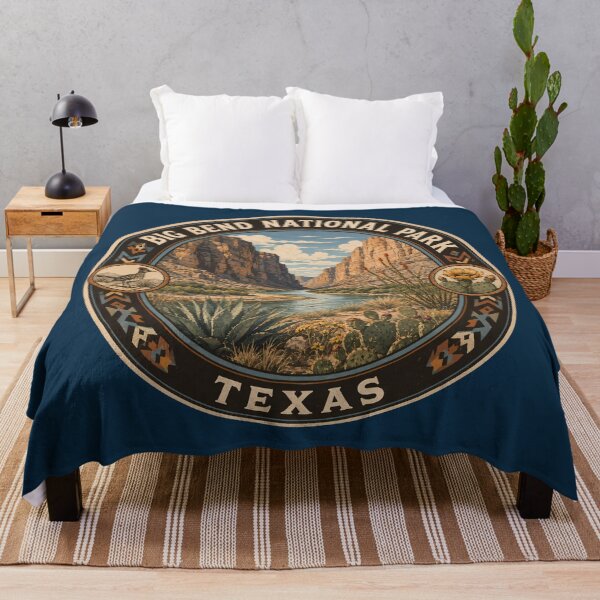 Item preview, Big Bend National Park Texas Illustration Travel Art Badge designed and sold by KrisSidDesigns.
