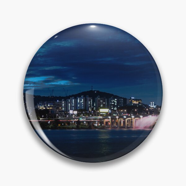 Item preview, Banpo Bridge Rainbow Fountain and N Seoul Tower at Night designed and sold by By Sanata Photography.