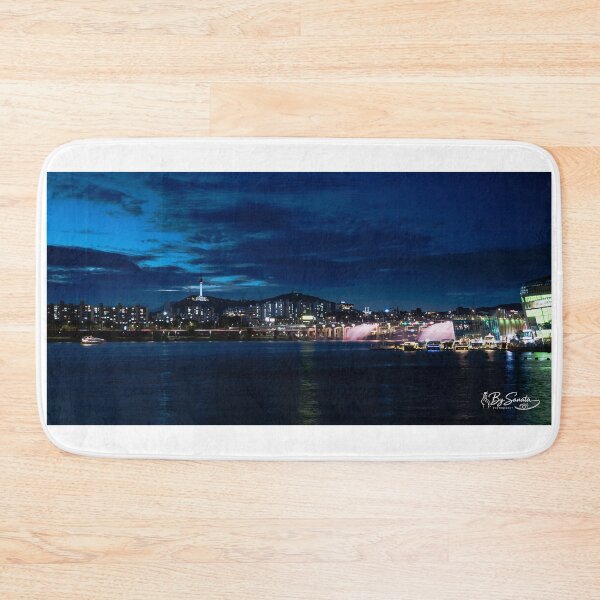 Item preview, Banpo Bridge Rainbow Fountain and N Seoul Tower at Night designed and sold by By Sanata Photography.