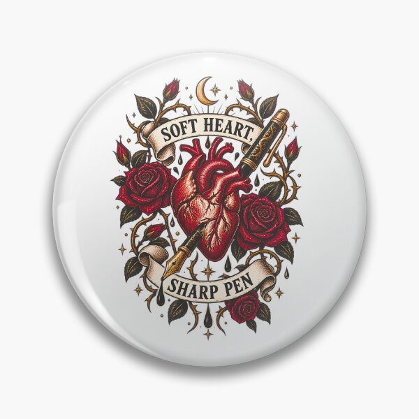 Item preview, Soft Heart Sharp Pen – Dark Poetcore Writer Art designed and sold by Pietro Bari.