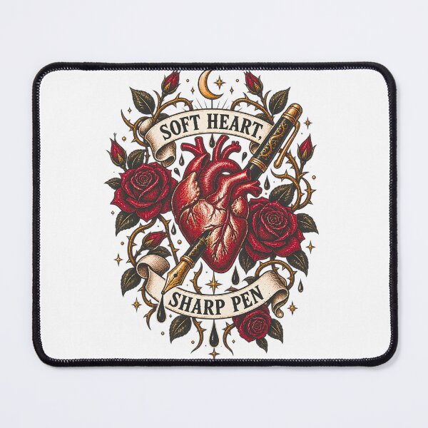 Item preview, Soft Heart Sharp Pen – Dark Poetcore Writer Art designed and sold by Pietro Bari.