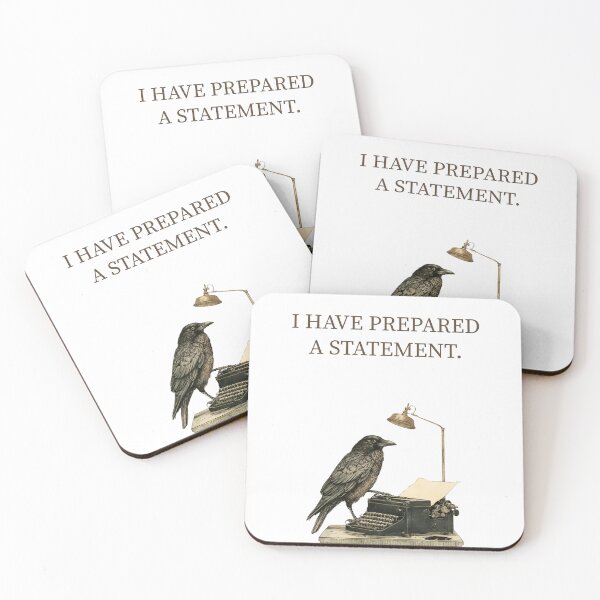 Item preview, I Have Prepared a Statement Raven Typewriter designed and sold by CozyAndContrary.