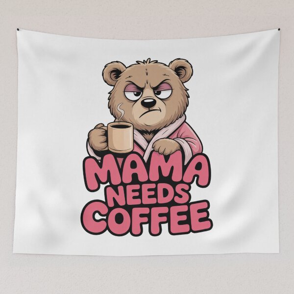 Item preview, Mama Needs Coffee Funny Bear designed and sold by J-CCreations.