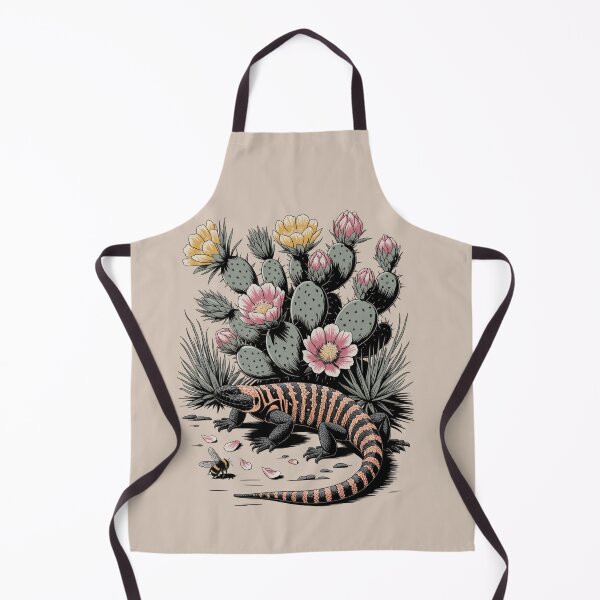 Item preview, Gila Monster and Cactus Blossom Illustration designed and sold by NuvoraNest.