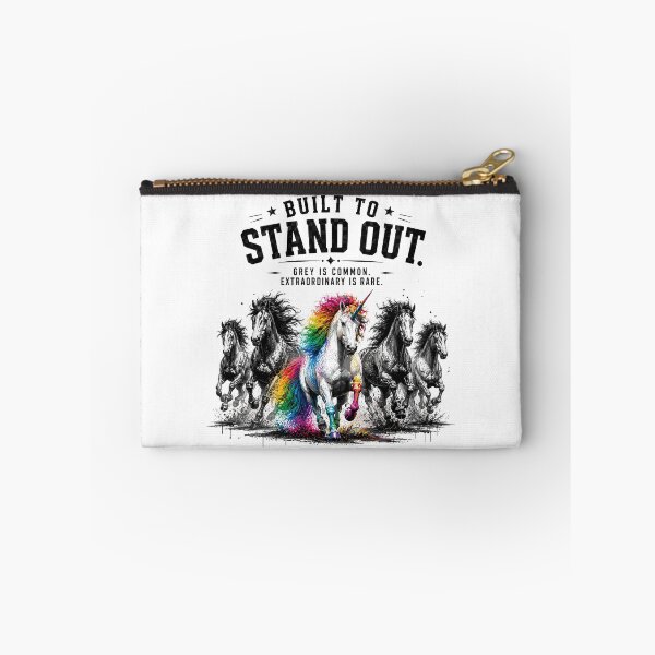 Item preview, Built To Stand Out Rainbow Unicorn Horse Motivational Quote Extraordinary designed and sold by ZIGLWORKS.
