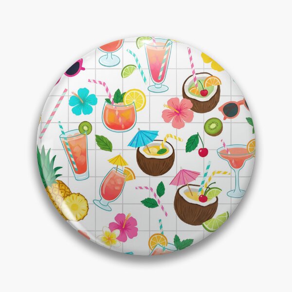 Item preview, Tropical Poolside Summer Cocktail Pattern designed and sold by DailyVines.