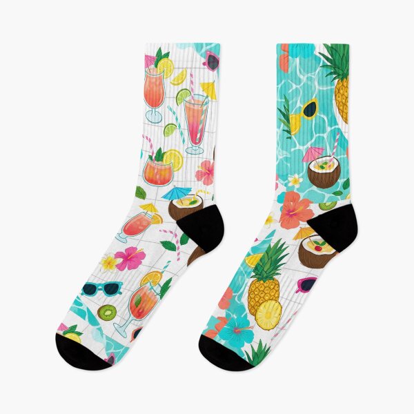 Item preview, Tropical Poolside Summer Cocktail Pattern designed and sold by DailyVines.