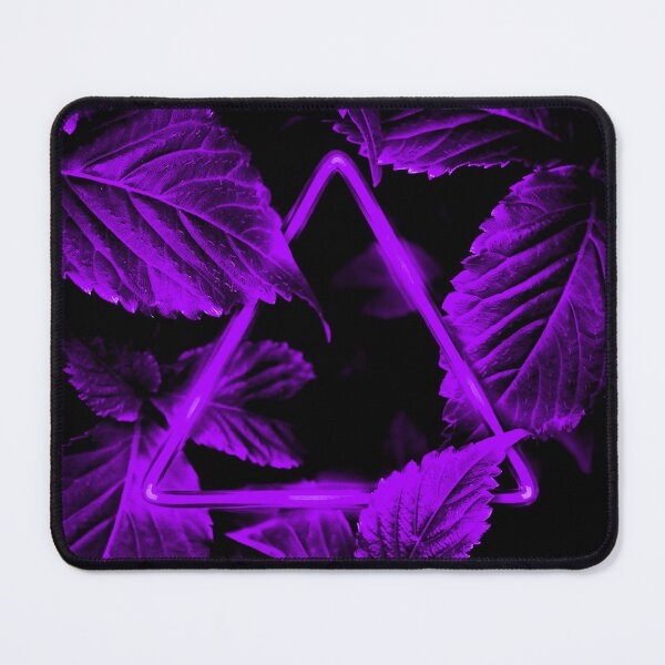 Item preview, Neon Purple Triangle in Violet Leaves designed and sold by Exodoi.