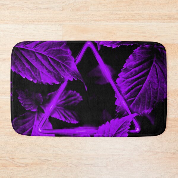 Item preview, Neon Purple Triangle in Violet Leaves designed and sold by Exodoi.