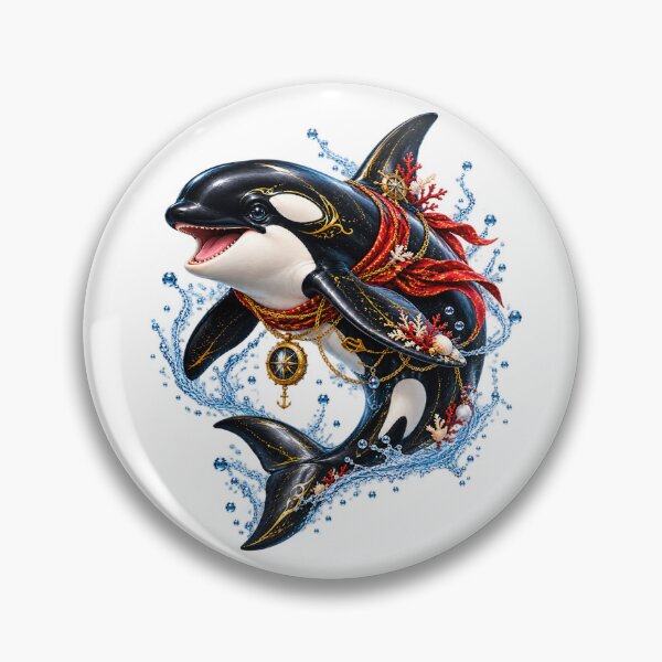 Item preview, Majestic Orca Killer Whale Nautical Watercolor Art designed and sold by CSterling11.